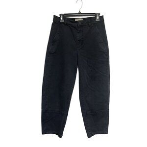 Everlane Black "The Utility Barrel Jean" High Rise Cropped Size 8 Y2K Barrel Leg
